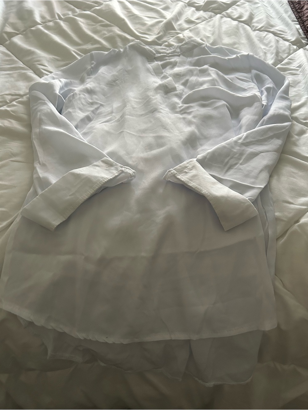 Lightweight Sheer White Blouse